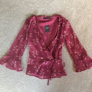 NWT Abercrombie and Fitch Wrap Top XXS